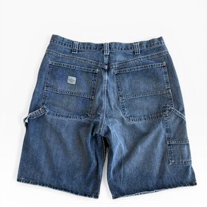 Vintage Lee Dungaree Carpenter Denim Shorts Baggy Skater Jean Shorts 90s Y2K 36